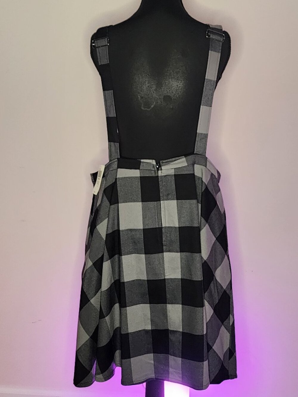 New! Charcoal Plaid Skirtall Plus Size - Picture 4 of 5